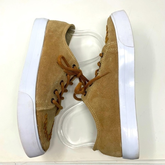 Reva by Justin "Susie" Leather Sneakers – Brown & White – Size 9.5 - Picture 3 of 11